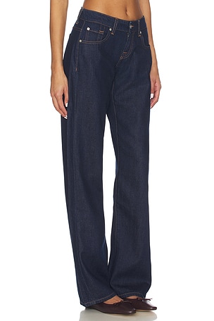 7 For All Mankind Low Straight Leg Jeans in Blue