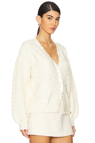 Susan Fang Beaded Cardigan in Cream