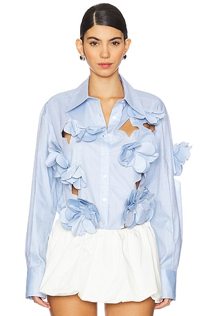 Floral Cutout Shirt Susan Fang