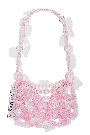 Susan Fang Beaded Flower Bag in Pink