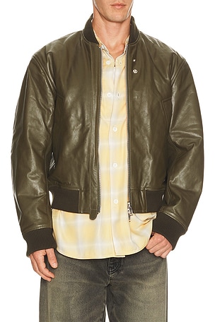 Leather Flight Jacket Sunflower