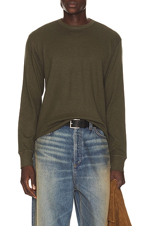Wool Waffle Long Sleeve Tee Sunflower
