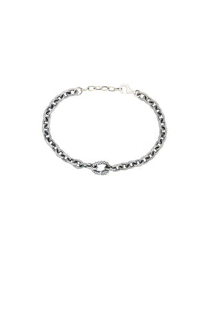 Serge de nimes brazalete en color plateado metálico