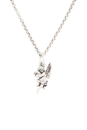 Serge de Nimes Cherub Necklace in Metallic Silver