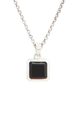 Serge de Nimes Onyx Armour Necklace in Metallic Silver