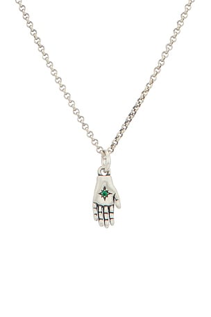 Serge de Nimes Oracle Necklace in Metallic Silver