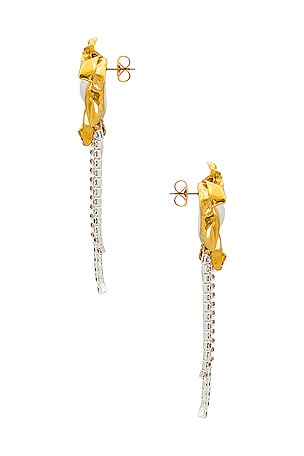 Sterling King Titania Fringe Earrings in Metallic Gold