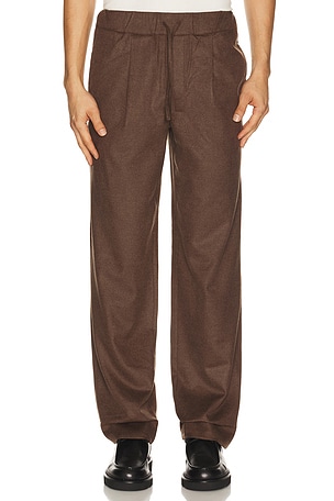Straight Drawstring Trousers Soft Goat