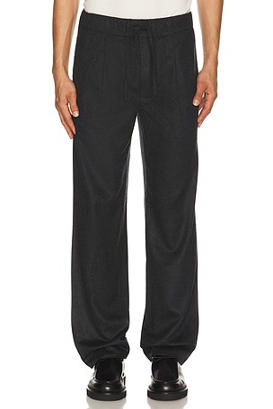 Straight Drawstring Trousers Soft Goat