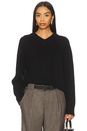 SUÉTER DECOTE EM V GROSSO Soft Goat