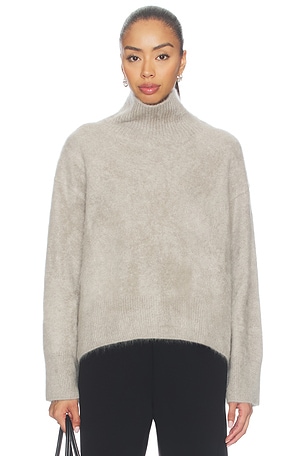Brushed Boyfriend Turtleneck Soft Goat