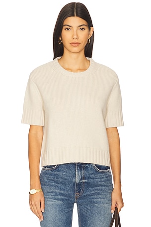 Chunky Short Sleeve Pullover Soft Goat