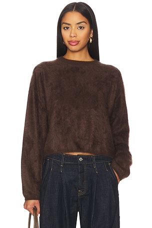 Brushed Crewneck Pullover Soft Goat