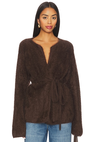 Brushed Cardigan Soft Goat