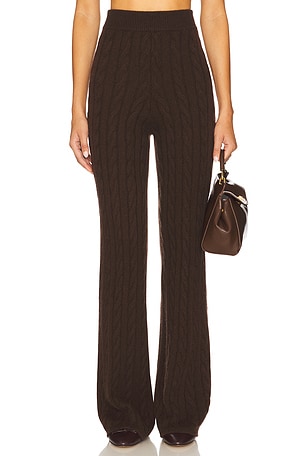 Cable Knit Pants Soft Goat