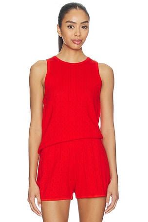 Pointelle Singlet Top Soft Goat