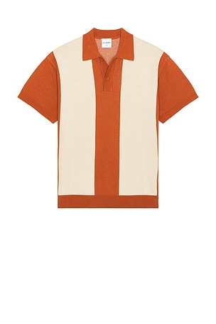 Students Golf Browne Knit Polo Sweater in Beige