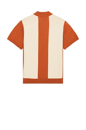 Students Golf Browne Knit Polo Sweater in Beige