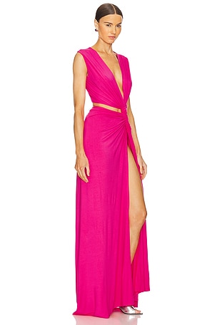 Sid Neigum Triple Loop Knit Dress in Pink