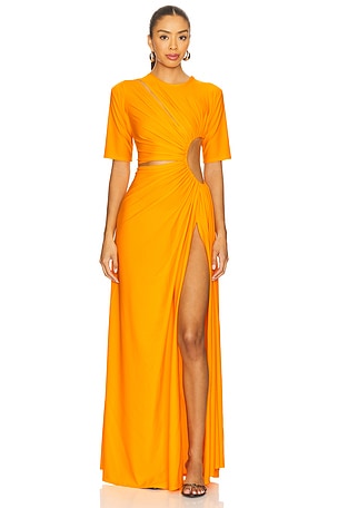 X REVOLVE Gathered Slit Dress Sid Neigum