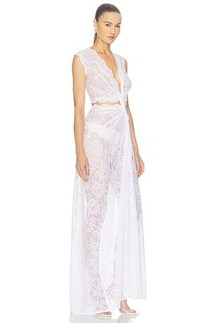 Sid Neigum Lace Triple Loop Knit Dress in White
