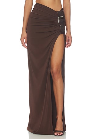 Floor Length Gathered Belt Skirt Sid Neigum