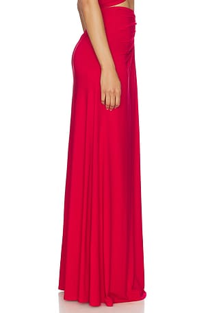 Sid Neigum Braid Skirt in Red