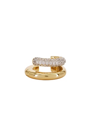 SHASHI Bree Ear Cuff in Metallic Gold