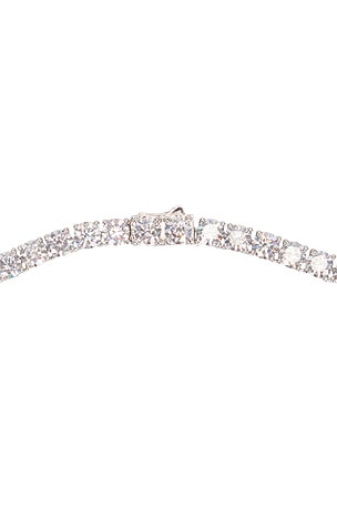 SHASHI Sophie Diamond Necklace in Metallic Silver