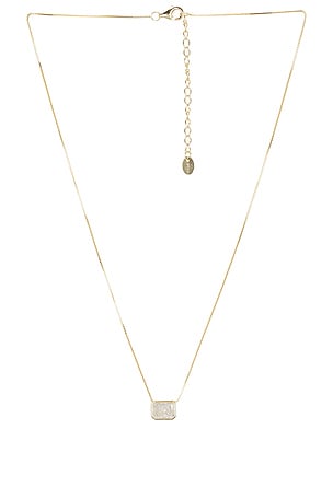 Emerald Cut Bezel Necklace SHASHI