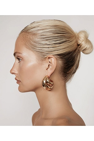 SHASHI Double Tsuki Hoop in Metallic Gold