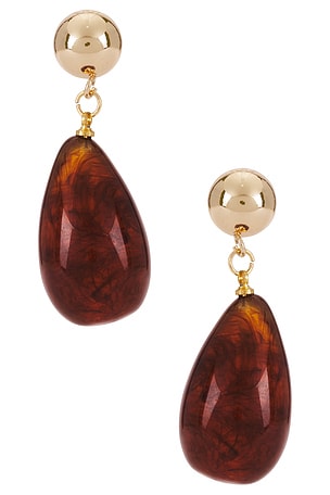 SHASHI Stables Lucite Drop Earring in Burgundy