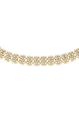 SHASHI Linked Chain Necklace in Metallic Gold