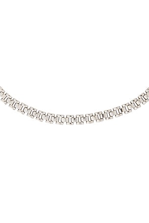 SHASHI Casa Chain Necklace in Metallic Silver