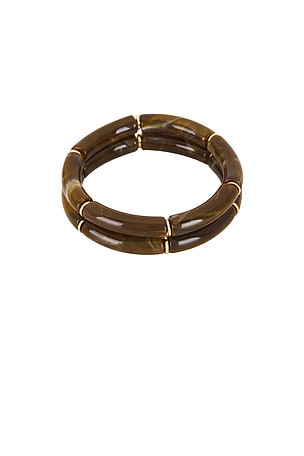 SHASHI Cecillia Bracelet Set Of 2 in Brown