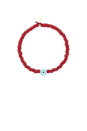 SHASHI Evil Eye Stretch Bracelet in Red
