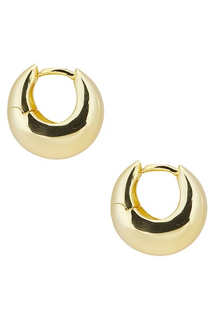 SHASHI Reagan Huggie Earring in Metallic Gold