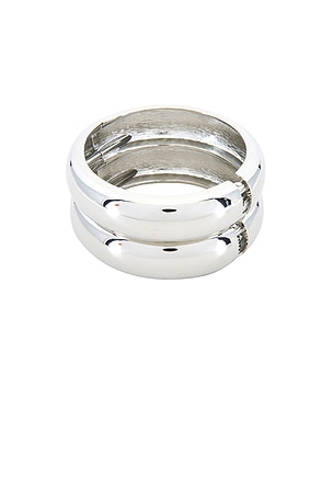 SHASHI x REVOLVE Double Tsuki Cuff Bracelet in Metallic Silver