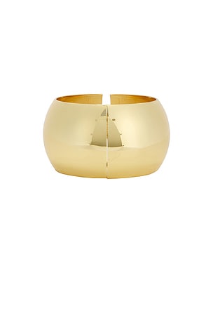 SHASHI Dome Bangle Bracelet in Metallic Gold