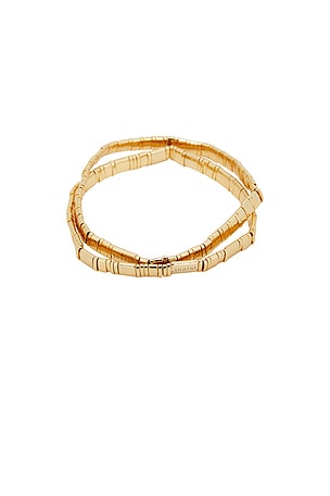 SHASHI Tilu Fortknox Set Bracelet in Metallic Gold