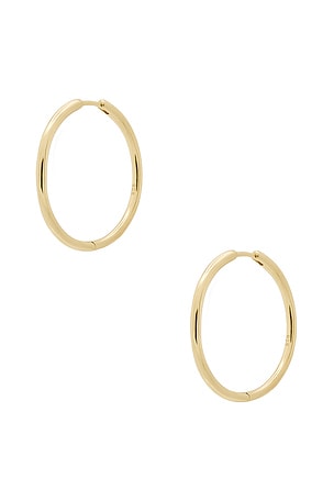 SHASHI Essential Hoop Earrings in Metallic Gold