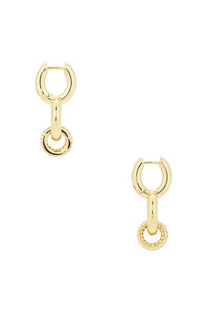 SHASHI Hunter Huggie Earring in Metallic Gold