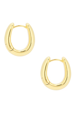 SHASHI Maxine Large Hoop in Metallic Gold