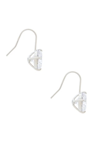SHASHI Caroline Drop Earring in Metallic Silver