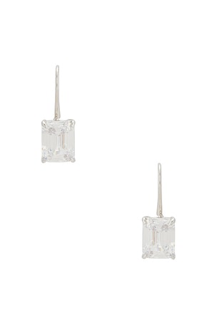 Emerald Baguette French Hook Earring SHASHI