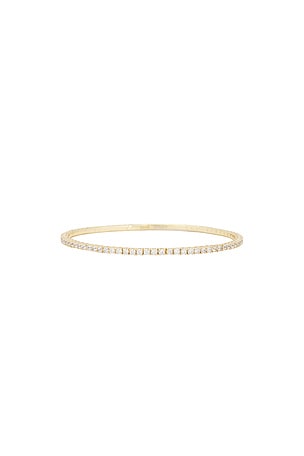 SHASHI Bianca Flexi Bangle Bracelet in Metallic Gold