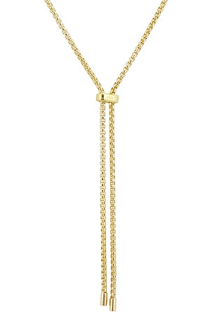 SHASHI Bolo Chain Nacklece in Metallic Gold
