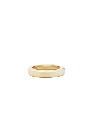SHASHI Nicole Ring in Metallic Gold. Size 5. Also