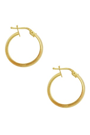 SHASHI The Signature Hoop Earrings in Metallic Gold