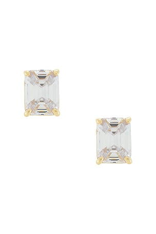 Emerald Cut Stud Earrings SHASHI